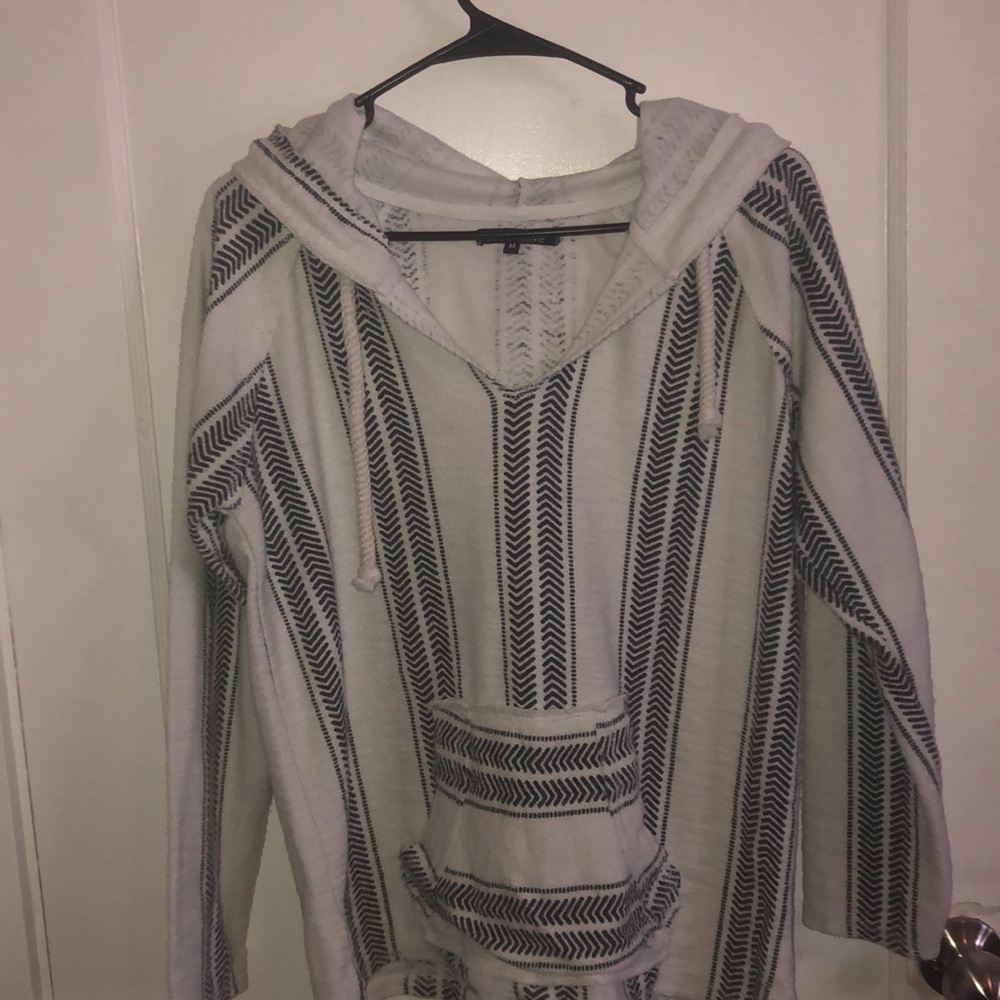 Black and White Drug Rug Hoodie